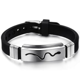 Breed Scala Aan Titanium Siliconen Armbanden
