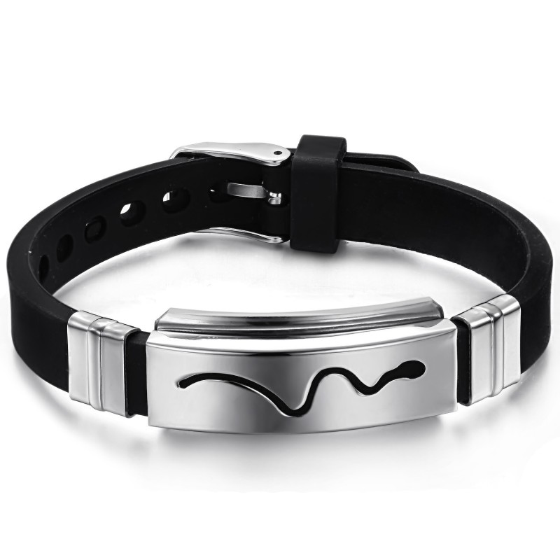 Breed Scala Aan Titanium Siliconen Armbanden
