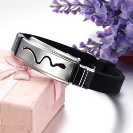 Breed Scala Aan Titanium Siliconen Armbanden