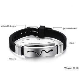 Breed Scala Aan Titanium Siliconen Armbanden