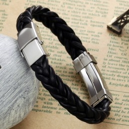 De Koningin Van De Kwaliteitstitanium Leren Armband Met Strass