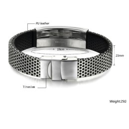 Stabiele Kwaliteit Scorpion Titanium Leren Armband