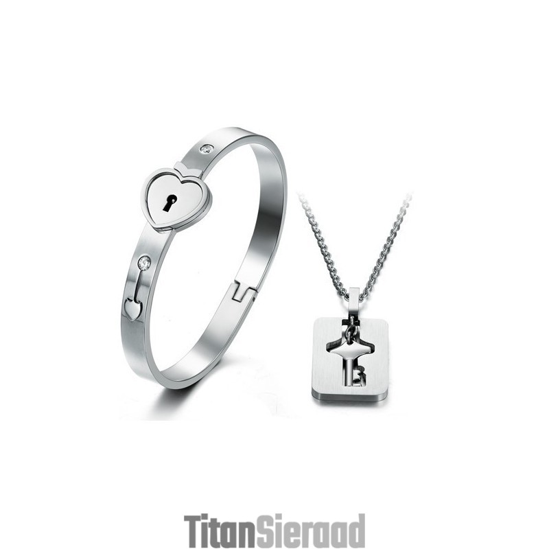 Breed Scala Aan Titanium Armbanden Met Slot Voor Geliefden Breed Scala Aan Titanium Armbanden Met Slot Voor Geliefden