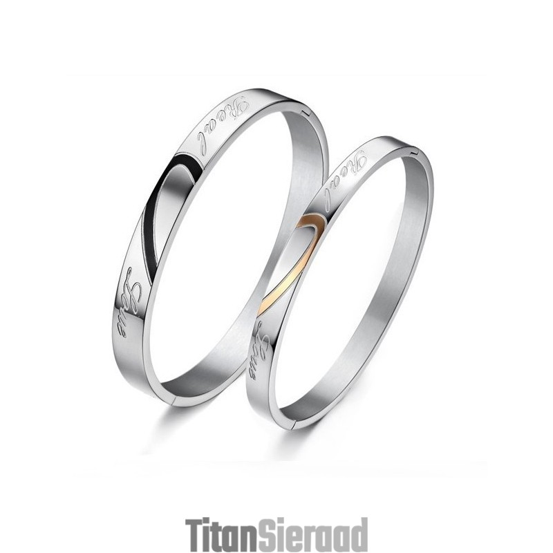 Betrouwbare Kwaliteit Sweetheart Titanium Armband Voor Geliefden