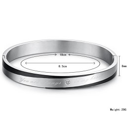 Stabiele Titanium Armband Van Hoge Kwaliteit Voor Geliefden Met Strass