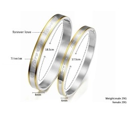 Stabiele Kwaliteit Forever Love Titanium Armband Voor Geliefden