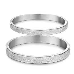 Stabiele Kwaliteit Scrub Titanium Bangle Voor Geliefden