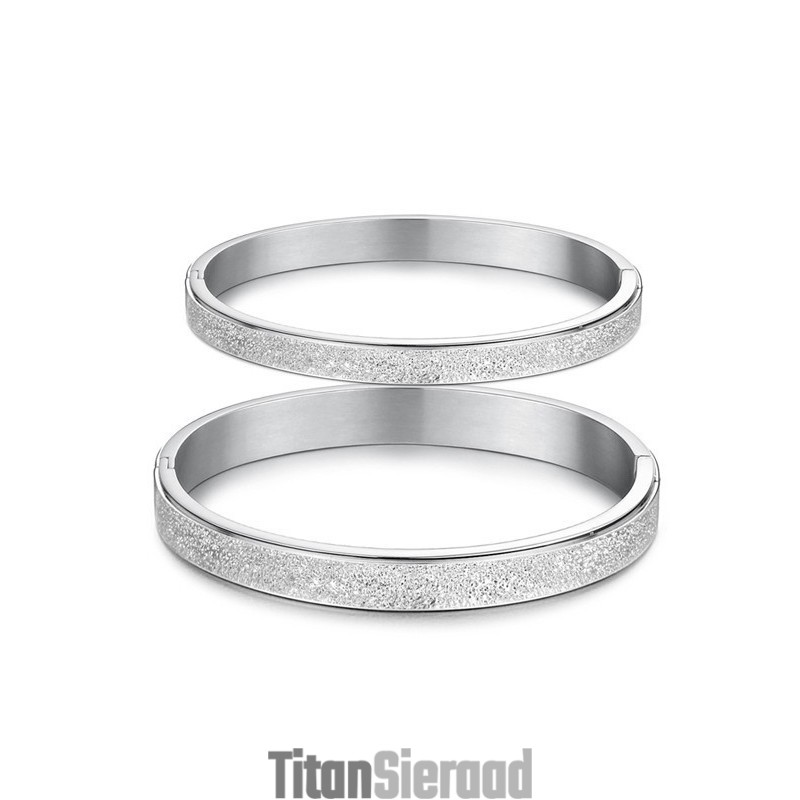 Stabiele Kwaliteit Scrub Titanium Bangle Voor Geliefden