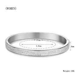 Stabiele Kwaliteit Scrub Titanium Bangle Voor Geliefden