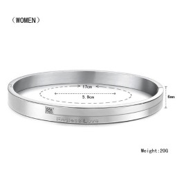 Uitstekende Kwaliteit Beknopte Titanium Armband Voor Geliefden Met Strass