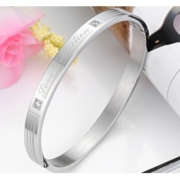 Kwaliteit En Kwantiteit Gegarandeerde Titanium Armband Voor Geliefden Met Strass