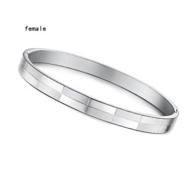 Breed Scala Aan Raster Titanium Armbanden Voor Geliefden