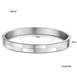 Breed Scala Aan Raster Titanium Armbanden Voor Geliefden