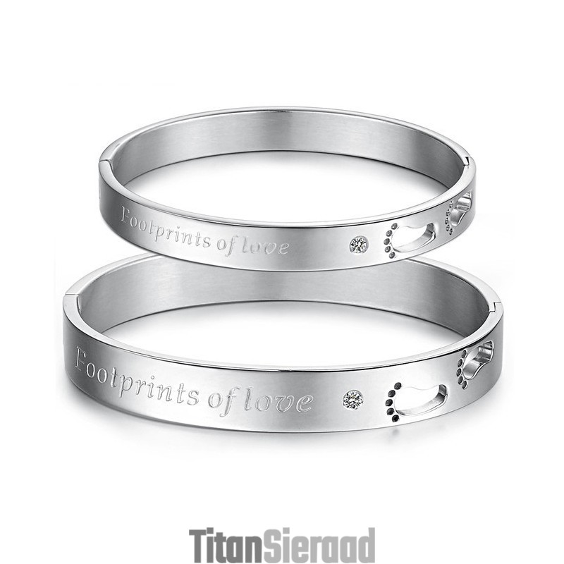 Titanium Armband Van Uitstekende Kwaliteit Voor Geliefden Met Strass Titanium Armband Van Uitstekende Kwaliteit Voor Geliefden Met Strass