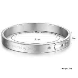 Titanium Armband Van Uitstekende Kwaliteit Voor Geliefden Met Strass