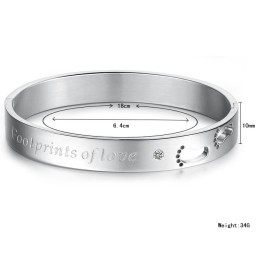 Titanium Armband Van Uitstekende Kwaliteit Voor Geliefden Met Strass