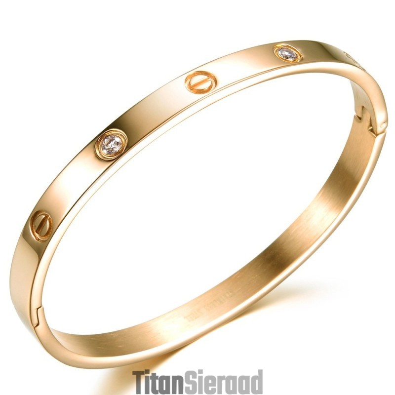 Stabiele Kwaliteit Vrouwelijke Titanium Armband Met Diamant