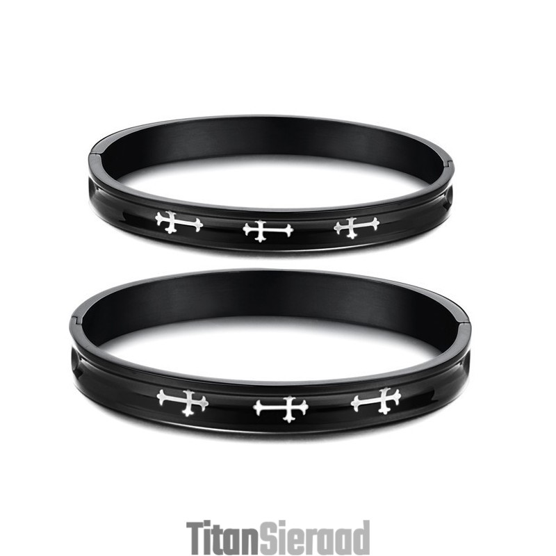 Duurzame, In Gebruik Zijnde Kruistitanium Armband Voor Geliefden Duurzame, In Gebruik Zijnde Kruistitanium Armband Voor Geliefden