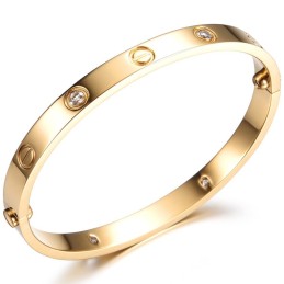 Betrouwbare Kwaliteit Vrouwelijke Titanium Armband Met Strass