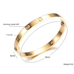 Betrouwbare Kwaliteit Vrouwelijke Titanium Armband Met Strass