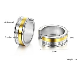 Eenvoudig Te Gebruiken Titanium Oorbellen Met Wandpatroon