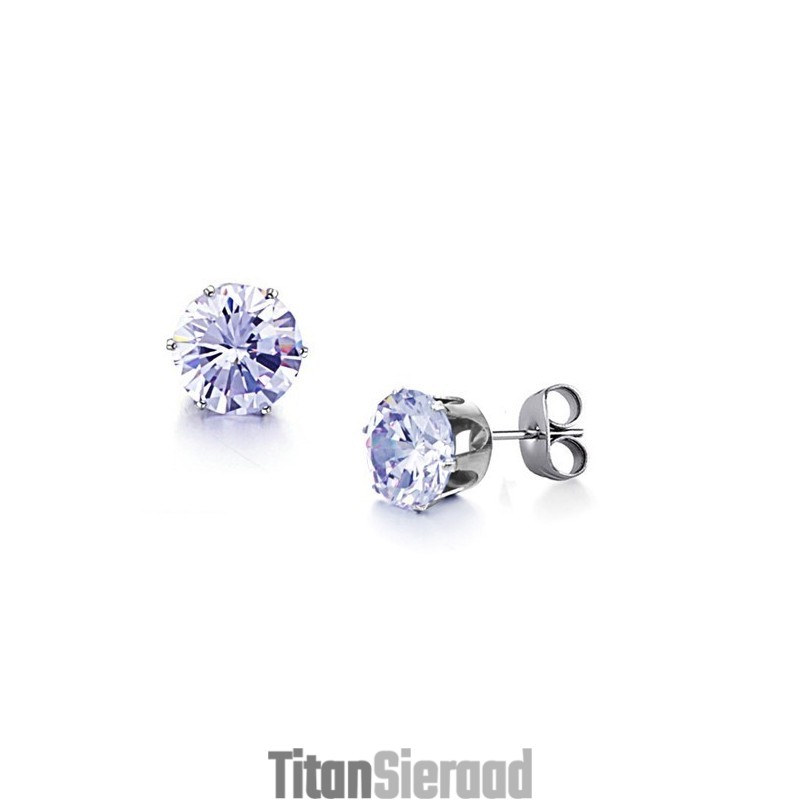 Oorbellen Van Titanium Van Superieure Kwaliteit Met Diamant Oorbellen Van Titanium Van Superieure Kwaliteit Met Diamant