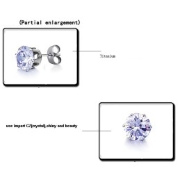 Oorbellen Van Titanium Van Superieure Kwaliteit Met Diamant