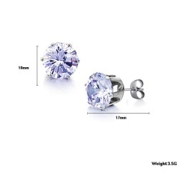 Goed Verkopende Dames Titanium Oorbellen Met Strass Over De Hele Wereld