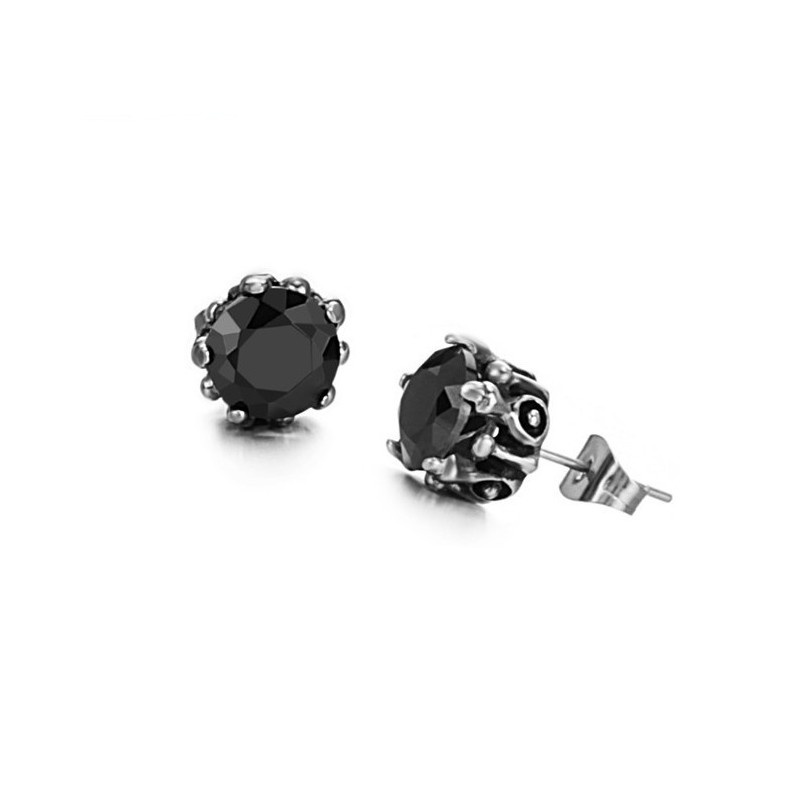 Betrouwbare Reputatie Zwarte Titanium Oorbellen Met Diamant Betrouwbare Reputatie Zwarte Titanium Oorbellen Met Diamant