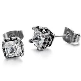 Stabiele Kwaliteit Unisex Titanium Oorbellen Met Diamant