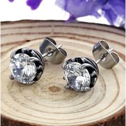 Breed Scala Aan Unisex Titanium Oorbellen