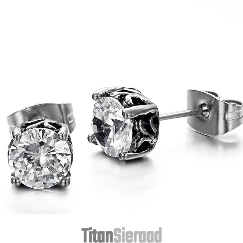 De Koningin Van Hoogwaardige Unisex Titanium Oorbellen Met Strass De Koningin Van Hoogwaardige Unisex Titanium Oorbellen Met Strass