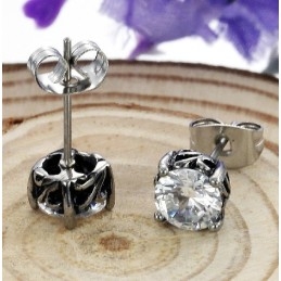 De Koningin Van Hoogwaardige Unisex Titanium Oorbellen Met Strass