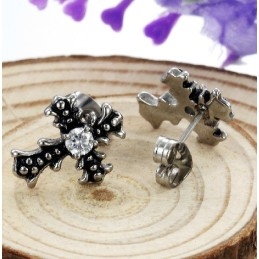 Betrouwbare Kwaliteit Unisex Kruis Titanium Oorbellen