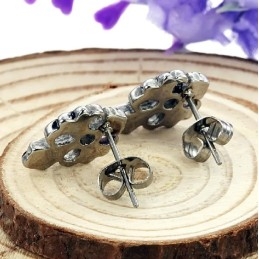 Betrouwbare Kwaliteit Titanium Oorbellen Met Strass