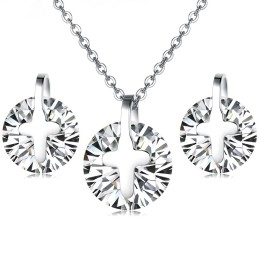 De Koningin Van Kwaliteitstitanium Ketting En Oorbellen Met Strass