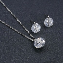 De Koningin Van Kwaliteitstitanium Ketting En Oorbellen Met Strass