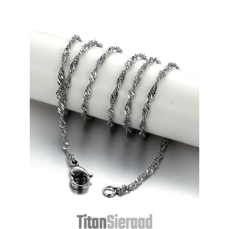 Hoogwaardige Water Wave Titanium Ketting