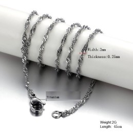Hoogwaardige Water Wave Titanium Ketting