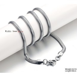 Uitstekende Kwaliteit Platte Slang Titanium Ketting