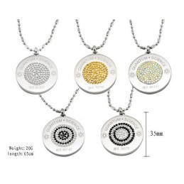 Betrouwbare Reputatie Gezondheid Titanium Pelelith Ketting Met Diamant