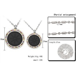Kwaliteit En Kwantiteit Gegarandeerde Gezondheid Titanium Pelelith Ketting Voor Geliefden Met Diamant
