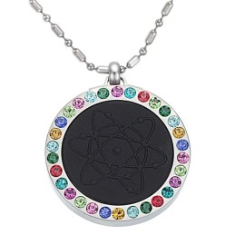 Duurzame, Gezonde Titanium Pelelith Ketting Met Diamant