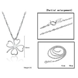 Gebruiksvriendelijke Vrouwelijke Klavervormige Platina Titanium Ketting