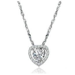 Betrouwbare Kwaliteit Vrouwelijke Sweetheart Platina Titanium Ketting Met Strass