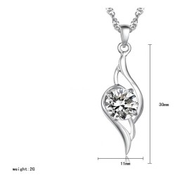 Kwaliteit En Kwantiteit Gegarandeerde Vrouwelijke Titanium Ketting Met Diamant