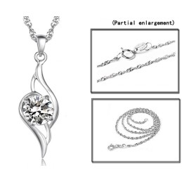 Kwaliteit En Kwantiteit Gegarandeerde Vrouwelijke Titanium Ketting Met Diamant