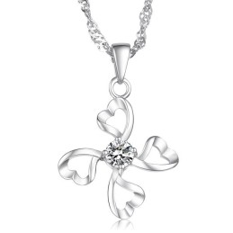 Hoogwaardige Dames Platina Titanium Ketting Met Diamant