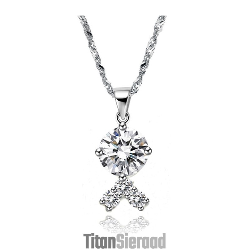 Betrouwbare Kwaliteit Vrouwelijke Platina Titanium Ketting Met Strass Betrouwbare Kwaliteit Vrouwelijke Platina Titanium Ketting Met Strass