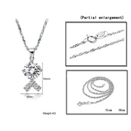 Betrouwbare Kwaliteit Vrouwelijke Platina Titanium Ketting Met Strass